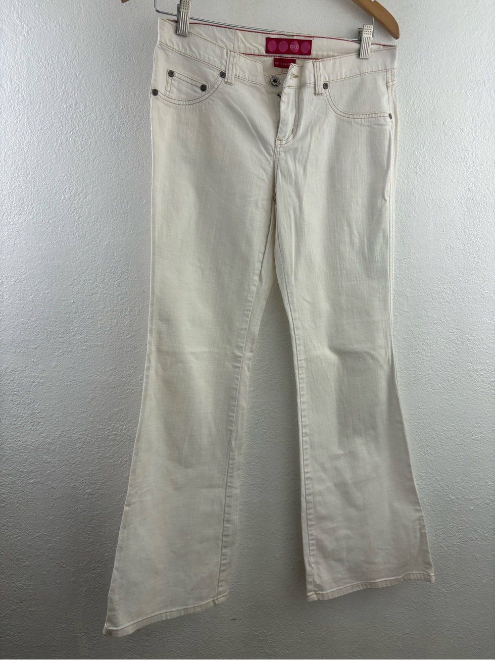 Vintage Y2K GLO Stretch Low Rise Bootcut Hip Hugger Flare Denim Jeans size 7